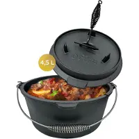 Foumt Ocina Dutch Oven 4,5 Liter - Casserole Induction - Fonte - BBQ - 24 cm