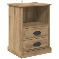 vidaXL Cabinet de chevet avec tiroir chêne artisanal 43 x 36 x 60 cm
