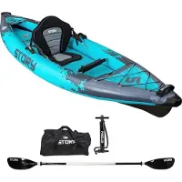 Boarddistribution Story Ranger Kayak gonflable 1 personne - Bleu