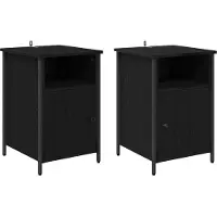 vidaXL Cabinet de chevet 2 pcs Chêne noir 40 x 42 x 60 cm