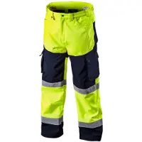 Neo Tools Pantalon de sécurité Softshell avec bandes réfléchissantes jaune fluo S (S)