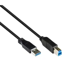 Alcasa USB3.0 Kabel A-B schwarz 1m