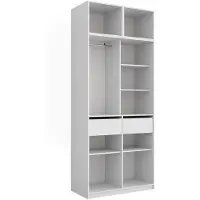 Vicco Armoire Elmo Blanc 50x40cm Lot de 3, Model 61341