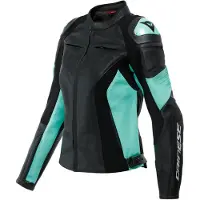 Dainese Racing 4 Lady Leather Noir Acqua Vert Blouson Taille 42