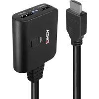Lindy Câble Splitter HDMI - - 4K60 - 2 Ports - HDCP 2.2 - Connecteurs Plaqués Or