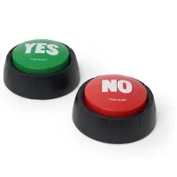 Legami Set de deux boutons sonores Yes & No
