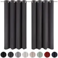 Blumtal set de 2 rideaux : opaques & thermiques - protection contre le froid - anthracite
