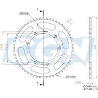 Afam Couronne De Transmission Pour Moto Sherco 50 Sm R 2014 À 2017 Neuf