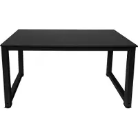 Vdd Table d'ordinateur de bureau - table de cuisine - bois métal - 120 cm x 60 cm - noir