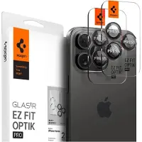 Spigen Optik Pro L-Series Glas.tR EZ Fit verre trempé pour iPhone 14 Pro / Pro Max / 15 Pro / Pro Max / 16 Pro / 16 Pro Max appareil photo - noir