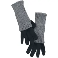 Forplay Gants de - Gants Tricoté Trou Pour Le Pouce - pour Femme - noir/gris - Taille Standard