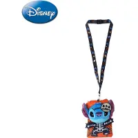 Disney Porte-badge en peluche Stitch avec tour de cou thème Halloween, sous licence officielle