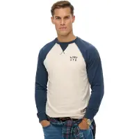 Superdry Vintage Athletic Baseball Long Sleeve T-shirt Blanc S Homme