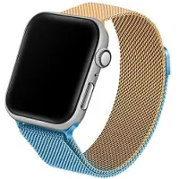 Beline Bracelet Apple Watch Acier42/44/45/49Mm Bleu/Or
