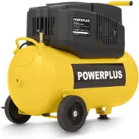 Powerplus Compresseur 24l Sans Huile Silencieux, Puissant, Et Sans Entretien -