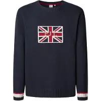 Pepe Jeans pour homme. PM7000018 Pull Patrick navy (L), Casuel, Coton, Marine