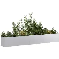 vidaXL Jardinière 40x80x80 cm acier galvanisé