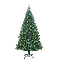 vidaXL Sapin de Noël artificiel Vert 180 cm PVC, Acier et Plastique