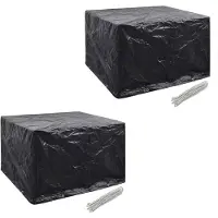 vidaXL Housse de salon de jardin 8 œillets 125x70x35 cm rectangulaire