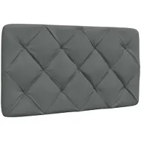 vidaXL Coussin de tête de lit Noir 100 cm Tissu