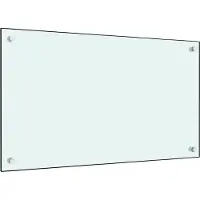 vidaXL Fonds de cuisine 2 pcs. Blanc 80x40 cm verre trempé