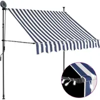 vidaXL Store rétractable manuel avec LED 300 cm Crème