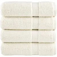 vidaXL Serviettes de qualité supérieure SOLUND 2 pcs crème 600 g/m²