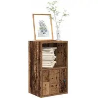vidaXL Bibliothèque gris béton 31x24x102 cm bois d'ingénierie