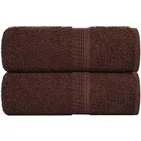 vidaXL Serviettes d'invité 2 pcs marron 30x50 cm 360 g/m² 100% coton