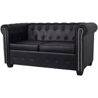 vidaXL Canapé Chesterfield à 3 places cuir synthétique blanc