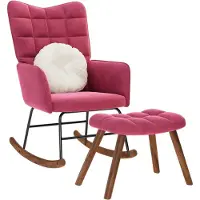 vidaXL Chaise à bascule Marron Velours