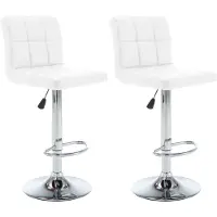 vidaXL Tabouret de bar Crème Similicuir