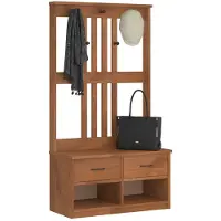 vidaXL Portemanteau SANDNES blanc 45x40x159,5 cm bois massif pin