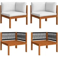 vidaXL Chaises de jardin 2 pcs. Bois massif acacia