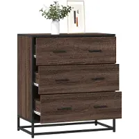 vidaXL Sideboard Noir 68x35x76 cm Bois composite et métal