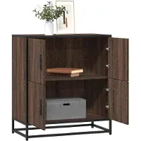 vidaXL Sideboard Noir 68x35x76 cm Bois composite