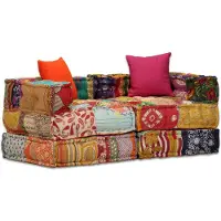 vidaXL Élément de canapé modulaire Crème 70x70x54 cm Tissu