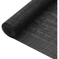vidaXL Panneau de clôture noir 2x25 m HDPE 75 g/m