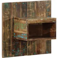 vidaXL Table de chevet 50x27x50 cm bois massif de manguier brut