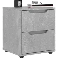 vidaXL Table de chevet VISNES blanc 45x40x50 cm bois d'ingénierie