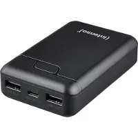 Intenso B10000 – Batterie externe 10 000 mAh, batterie portable, USB-C & 2× USB-A, indicateur LED, testée en Allemagne, noire