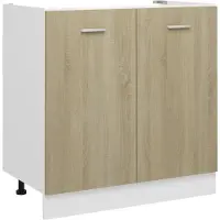 vidaXL Armoire basse à tiroirs gris béton 40x46x81,5 cm Bois composite