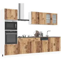 vidaXL Ensemble d'armoires de cuisine Porto 7 pièces blanc bois composite