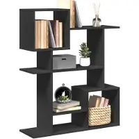vidaXL Bibliothèque gris béton 92x29x188 cm bois d'ingénierie