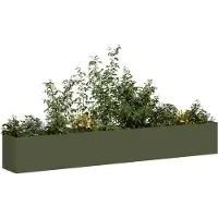 vidaXL Jardinière vert olive 40x80x80 cm acier