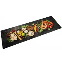 vidaXL Tapis de cuisine lavable impression d'épices 60x180 cm velours