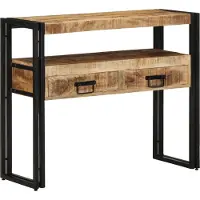 vidaXL Table console Marron 90 x 33 x 75 cm bois de manguier massif
