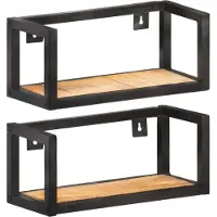 vidaXL Étagères murales 2 pcs 160 cm Bois d'acacia massif