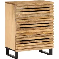 vidaXL Buffet blanc 60x34x75 cm bois massif de manguier