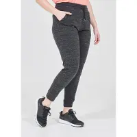 Q By Endurance Pantalon de survêtement OLIVIA MELANGE avec cordon de serrage 1001BM Noir chiné 44